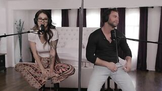 Busty Tattooed Brunette Maddy May Rides Handsome Stud Seth Gamble's Nice Cock