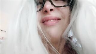 Blonde Giantess Puts You in Her Mouth