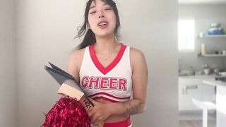 POV Nerd Cums on Korean Cheerleader's Braces for Doing Her Homework - Elle Lee
