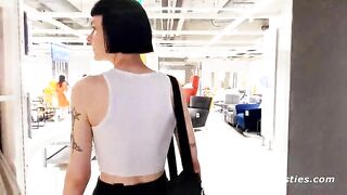Ersties - Sexy Delfine Does Naughty Things Inside the Store