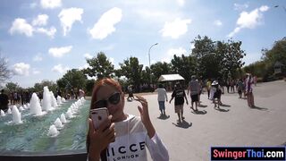 Thai GF thanks BF by jerking and riding