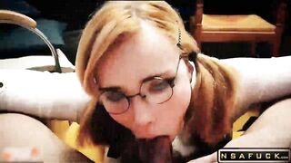 Cute Excellent StepSister Diligently Sucks Dick