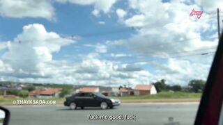 Thay Ksada very naughty wife having sex on the street with passing cars