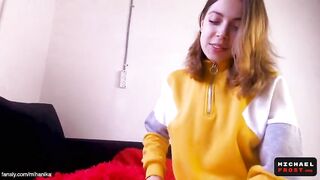 Step Sister Was Waiting For Step Brother To Wake Up To Help With Morning Boner