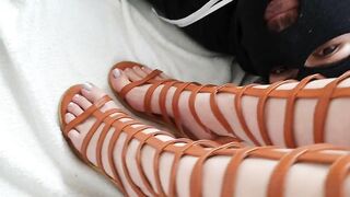 Lick the sandals of your goddess clean!