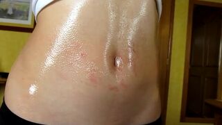 Paula's tummy hurts and asks for a sexy belly massage to calm him down Fantasy of Paula sexy navel