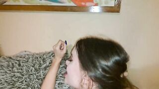 Hot goth slut licking cum (full limited puke edition video on onlyfans)